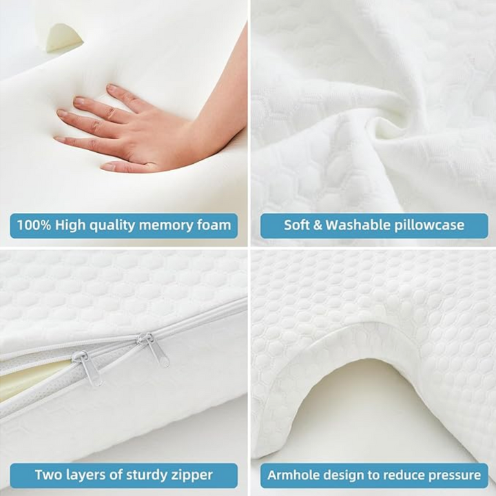 Memory Foam Pillow-Couple Pillow Breathable Arm Rest