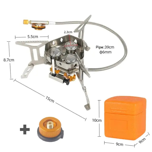 Outdoor Three Head Camping Stove Gear