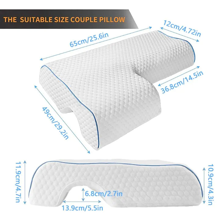 Memory Foam Pillow-Couple Pillow Breathable Arm Rest