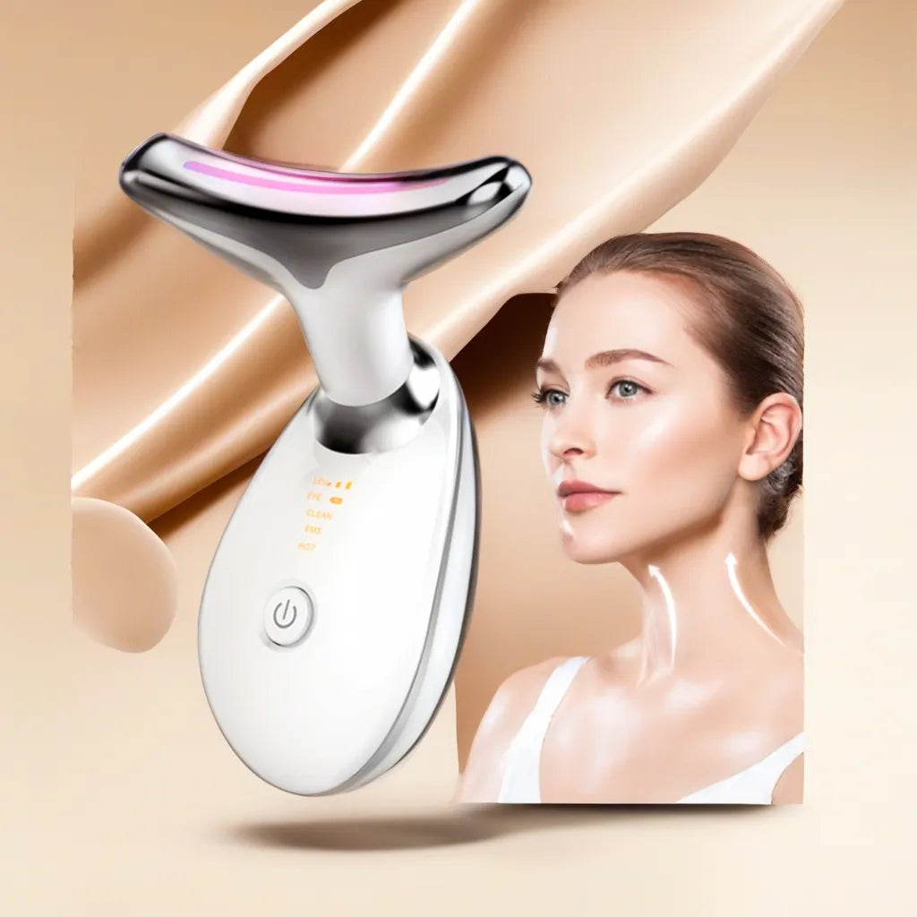 Red Light Therapy for Face, LED Face Skin Rejuvenation for Face & Neck Beauty Device, Deplux Neck Tightening Device