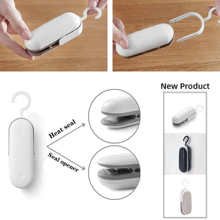 kitchen gadget, electronics, white mini bag sealer,  kitchen devices, home devices