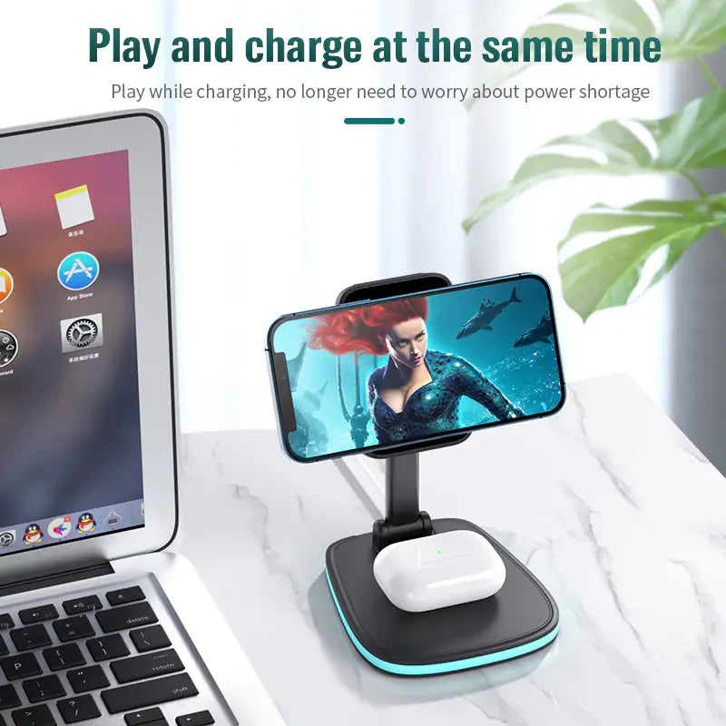 black magnetic folding device, wireless charger