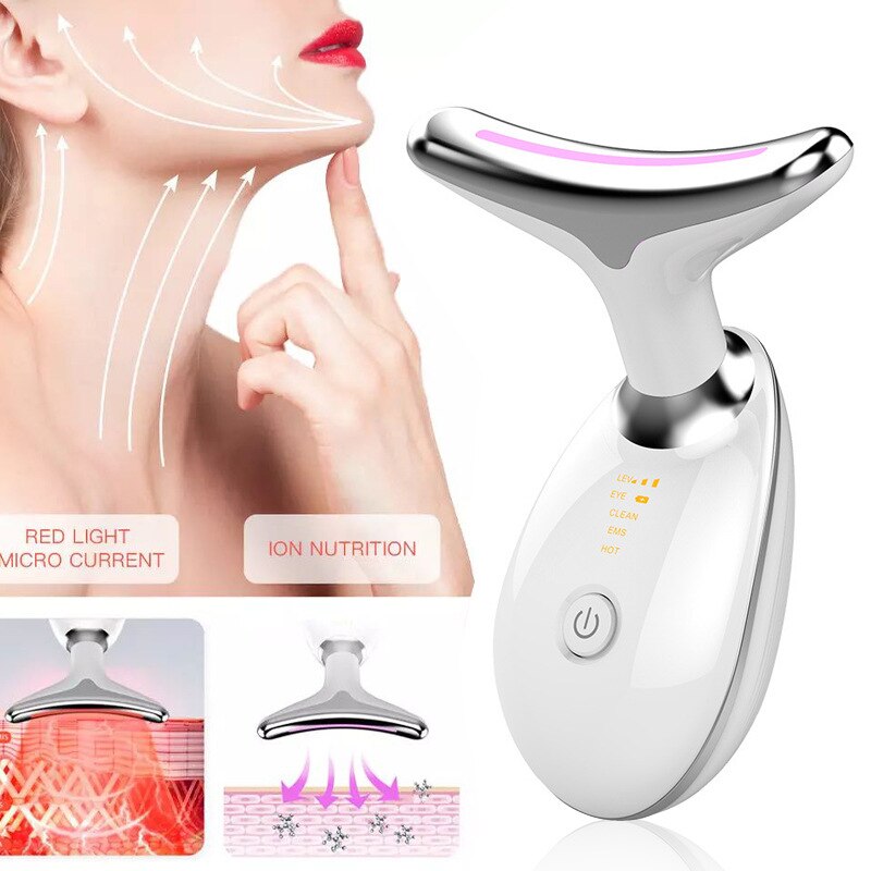 Red Light Therapy for Face, LED Face Skin Rejuvenation for Face & Neck Beauty Device, Deplux Neck Tightening Device