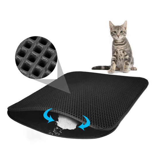 Cat Litter Mat Double Layer Waterproof Urine Proof Trapping Mat