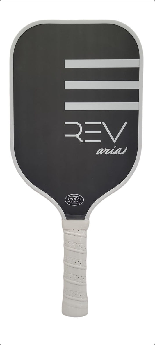 Black paddle board with white handle