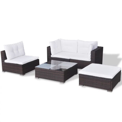 VidaXL 5 Piece Patio Lounge Set with Cushions